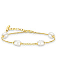 THOMAS SABO Bracelet with Freshwater Pearls in Gold