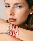 Hello Kitty Textile bracelet red with charm