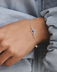 Bracelet star with blue stones