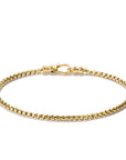 Gold-Tone Stainless Steel Box Chain Bracelet 2.7mm