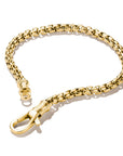 Gold-Tone Stainless Steel Box Chain Bracelet 4mm