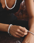 Stainless Steel Freshwater Pearl Bracelet