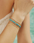 Ania Haie Gold Lab Created Turquoise Bracelet