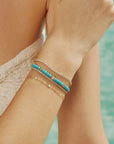 Ania Haie Gold Lab Created Turquoise Bracelet