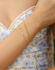Ania Haie Gold Sparkling Bezel Cubic Zirconia Station Bracelet