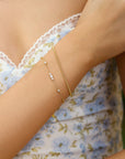 Ania Haie Gold Sparkling Bezel Cubic Zirconia Station Bracelet