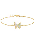 Ania Haie Gold Butterfly Pave Bracelet