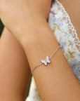 Ania Haie Silver Butterfly Pave Bracelet