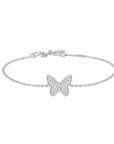 Ania Haie Silver Butterfly Pave Bracelet