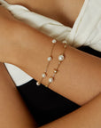 Ania Haie Gold Pearl Station Bracelet