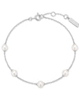 Ania Haie Silver Pearl Station Bracelet