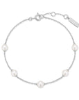 Ania Haie Silver Pearl Station Bracelet