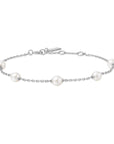 Ania Haie Silver Pearl Station Bracelet