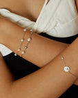 Ania Haie Silver Pearl and Star Station Bracelet