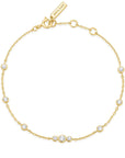 Ania Haie Gold Sparkling Bezel Cubic Zirconia Station Bracelet