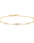 Ania Haie Gold Sparkling Bezel Cubic Zirconia Station Bracelet