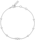Ania Haie Silver Sparkling Bezel Cubic Zirconia Station Bracelet