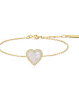 Ania Haie Gold Mother of Pearl Halo Heart Bracelet