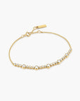 Gold Alternating Bezel-Set Bracelet