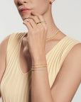 Gold Cluster Station Bracelet