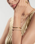 Gold Pave Tennis Bangle