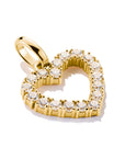 THOMAS SABO Connect Charm heart with white stones in Gold