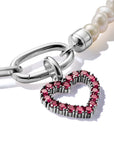 THOMAS SABO Connect Charm heart with red stones