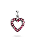 THOMAS SABO Connect Charm heart with red stones