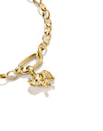 Gold-Plated Elephant Charm with White Zirconia