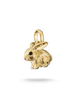 Gold-Plated Rabbit Charm with Enamel