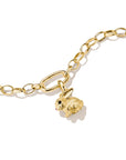 Gold-Plated Rabbit Charm with Enamel