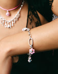 Hello Kitty Charm pink flower
