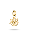 Gold-Plated Lotus Flower Charm