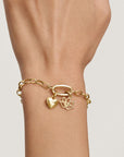 Gold-Plated Lotus Flower Charm