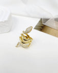 CORA CZ SNAKE RING - STERLING SILVER