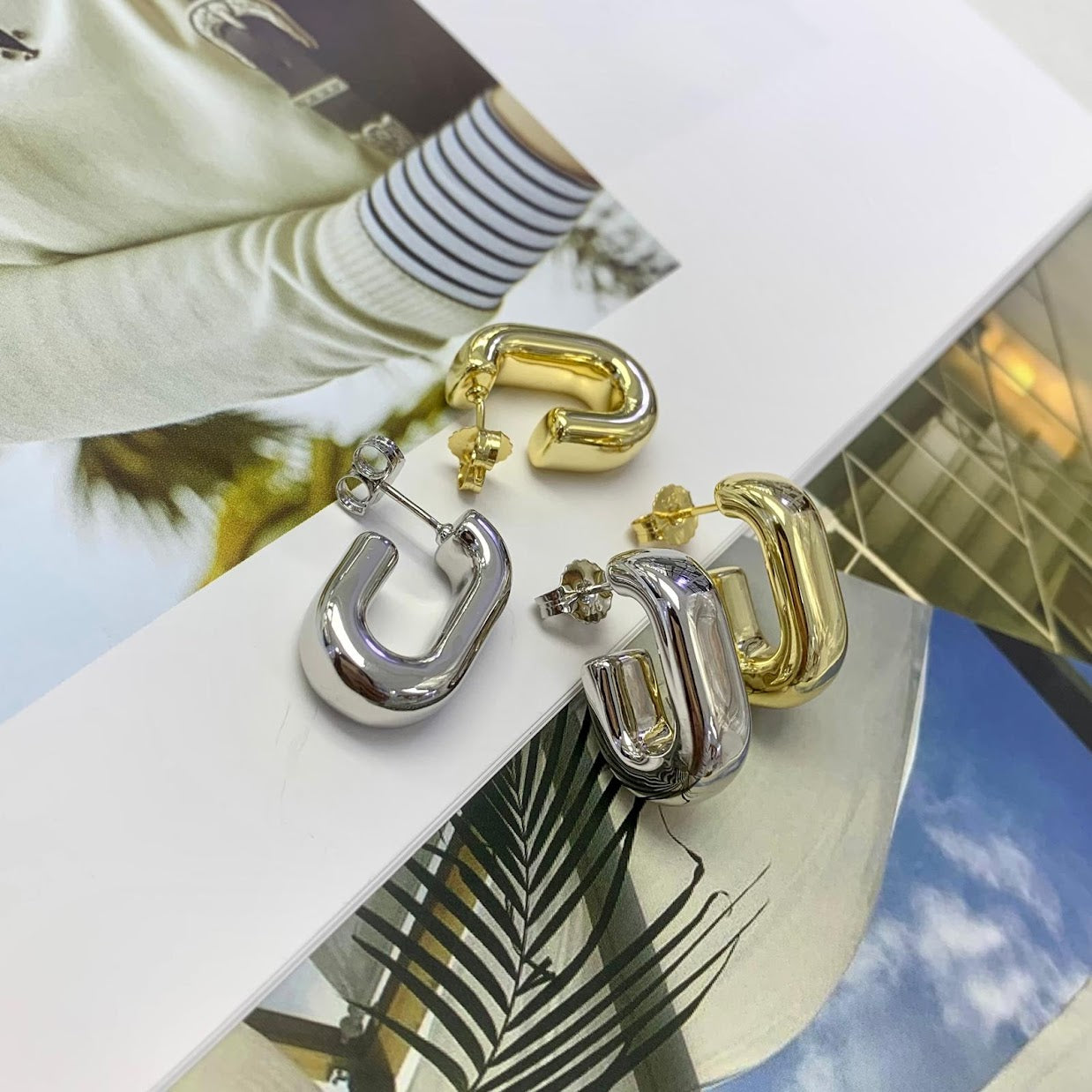 ALDA BUBBLE HOOP EARRINGS - STERLING SILVER
