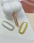 ROPE HOOP EARRINGS - STERLING SILVER
