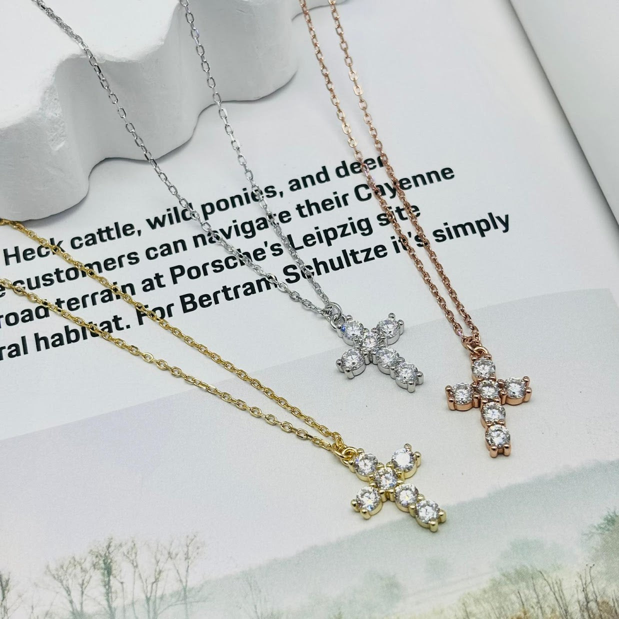 KAILANI CROSS NECKLACE - STERLING SILVER