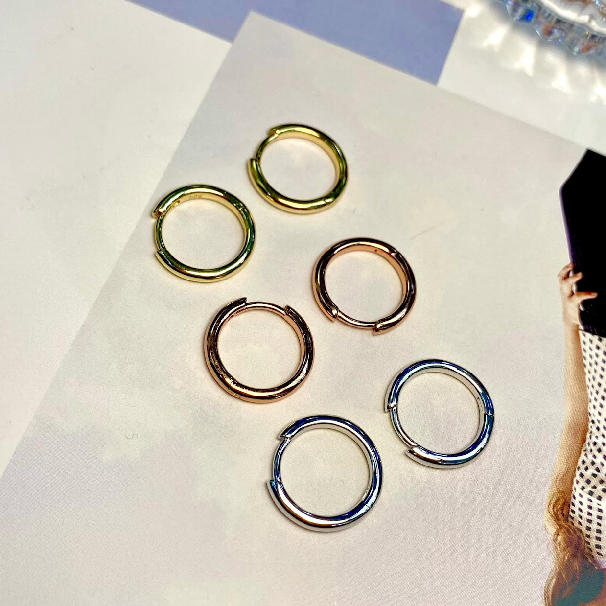 THE PLAIN HUGGIE EARRINGS- STERLING SILVER