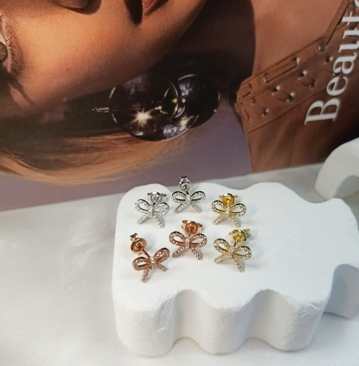 THE BOW STUD EARRINGS - STERLING SILVER