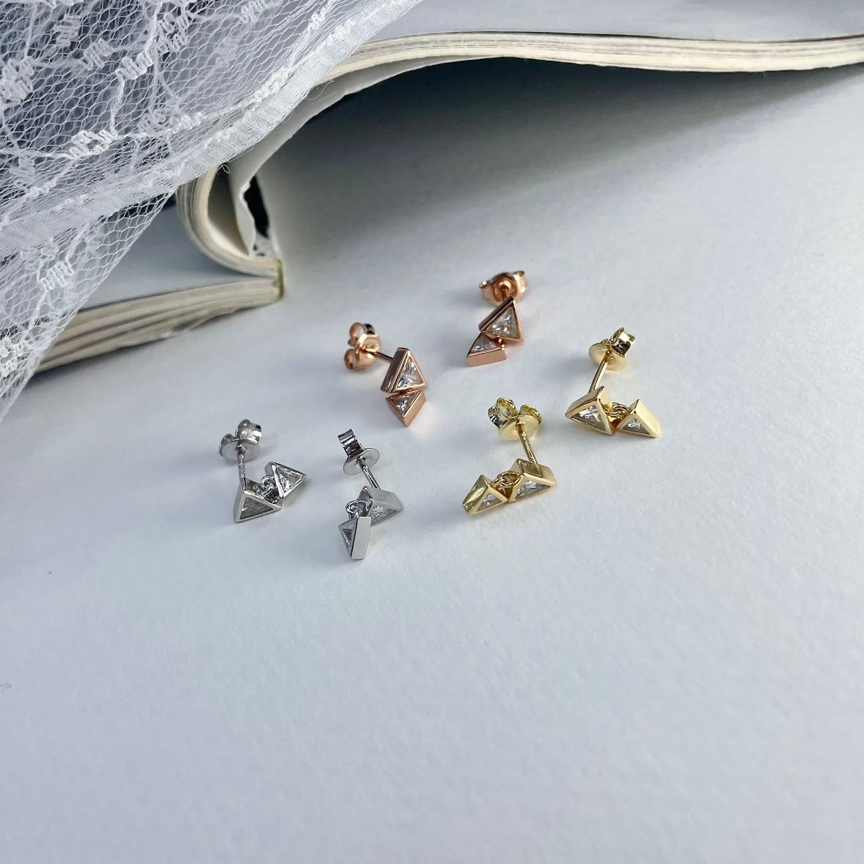 CLEO DROP EARRINGS - STERLING SILVER