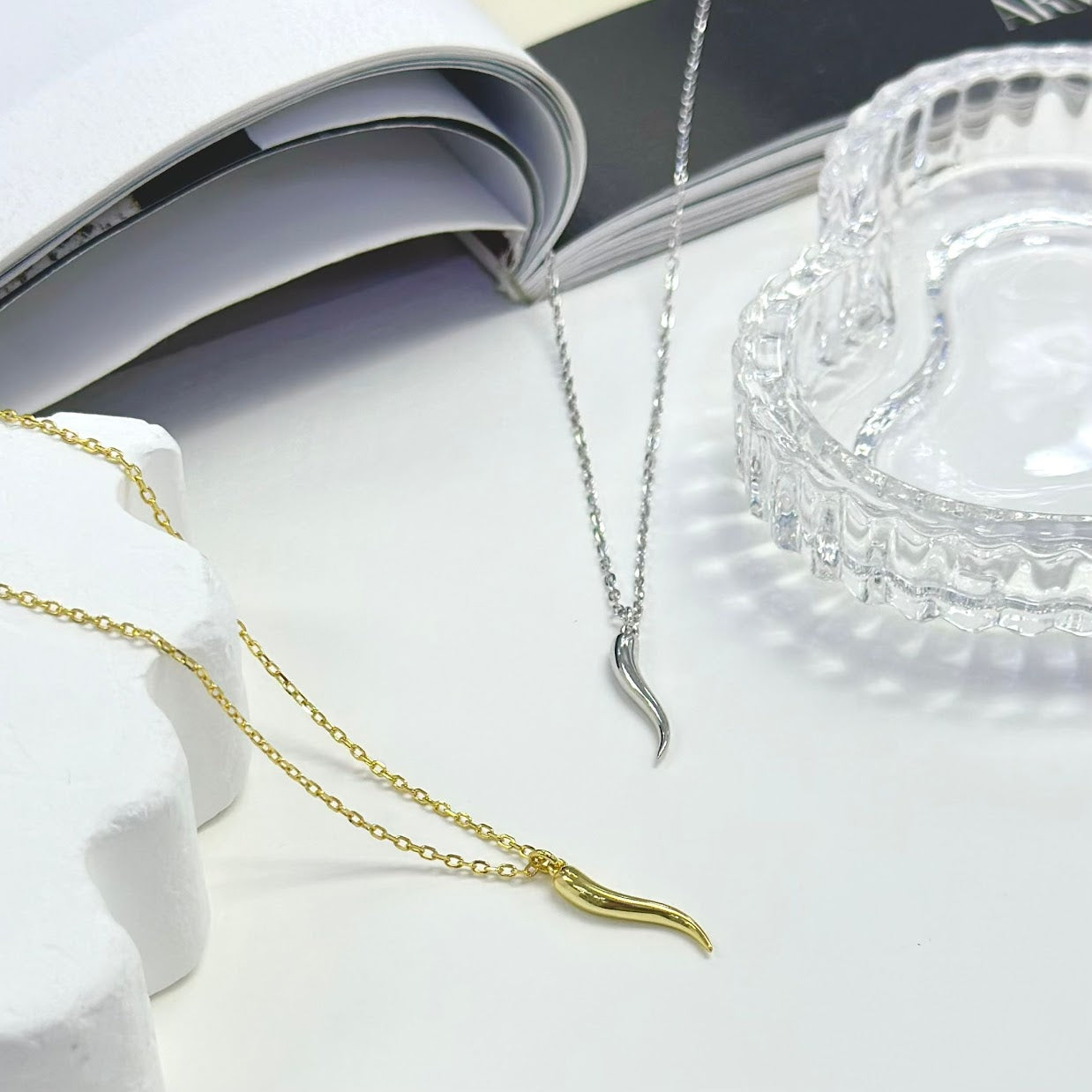 THE CORNICELLO NECKLACE - STERLING SILVER
