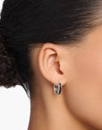 THOMAS SABO Heritage Black Stones Hoop Earrings