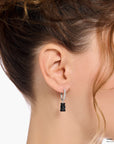 THOMAS SABO Single hoop earring with black Goldbear pendant & zirconia