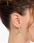 THOMAS SABO Single hoop earring with green goldbears & zirconia