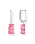 THOMAS SABO Single hoop earring medium sized with pink Goldbears