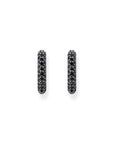 THOMAS SABO Hoop earrings with black zirconia pavÃÂé