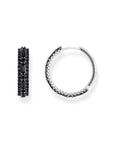 THOMAS SABO Hoop earrings with black zirconia