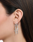 THOMAS SABO Single hoop earring with sword & white stones