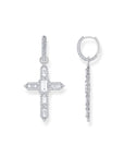 THOMAS SABO Single Cross hoop earring with white zirconia